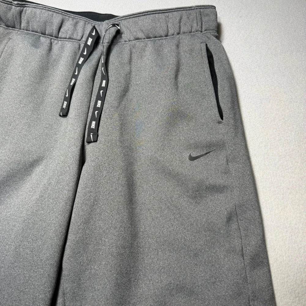 Nike Mens Therma-FIT Fleece Training Pants Gray Straight Leg Small CU7351-063